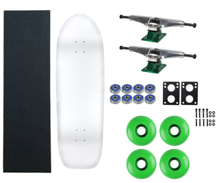 Moose Old School 33" White, Hollow Silver/Green Trucks, 58mm Green Wheels