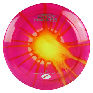 Discraft Disc Golf Z Line Fly Dye Nuke SS Distance Driver 13/5/-3/3 Yellow Splat Pink/Silver 167-169g