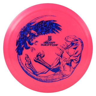 Discraft Disc Golf Big Z Raptor Distance Driver 9/4/0/3 Pink/Navy Shatter 167-169g