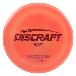 Discraft Disc Golf ESP Buzzz SS Midrange Disc 5/4/-2/1 Bright Peach/Magenta Hexagons 167-169g