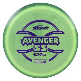 Discraft Disc Golf ESP FLX Avenger SS Distance Driver 10/5/-3/1 Green Black/Purple 170-172g