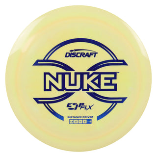 Discraft Disc Golf ESP FLX Nuke Distance Driver 13/5/-1/3 Yellow/Navy 173-174g