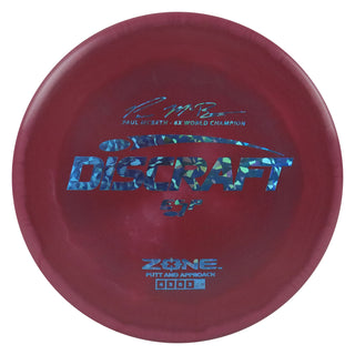 Discraft Disc Golf Paul McBeth Signature ESP Zone Putter 4/3/0/3 Burgundy/Blue Shatter 160-163g