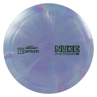 Discraft Disc Golf Titanium Swirl Nuke Distance Driver 13/5/-1/3 Grey Blue/Green 173-174g