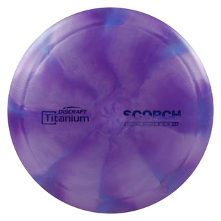 Discraft Disc Golf Titanium Swirl Scorch Distance Driver 11/6/-2/2 Purple/Navy Holo 170-172g