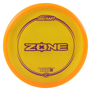 Discraft Disc Golf Z Line Zone Putter 4/3/0/3 Orange/Purple 173-174g