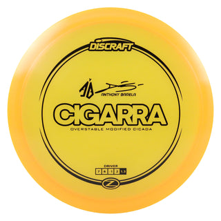 Discraft Disc Golf Anthony Barela Signature Series Z Line Cigarra Driver 7/6/-1/2 Mango/Black 166 grams