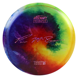 Discraft Disc Golf Paul McBeth Z Line Fly Dye Kratos Putter 3/3/0/3 Rainbow/Hearts 173-174g