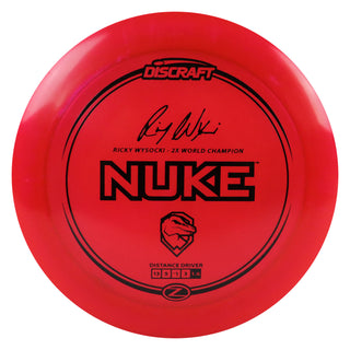 Discraft Disc Golf Ricky Wysocki Signature Series Z Line Nuke Driver 13/5/-1/3 Red/Black 170-172g