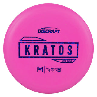 Discraft Disc Golf Paul McBeth Putter Line Hard Kratos Putter 3/3/0/3 Pink/Navy Shatter 160-163g