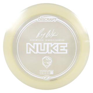Discraft Disc Golf Ricky Wysocki Signature Series Z Line Nuke Driver 13/5/-1/3 Clear/White 173-174g