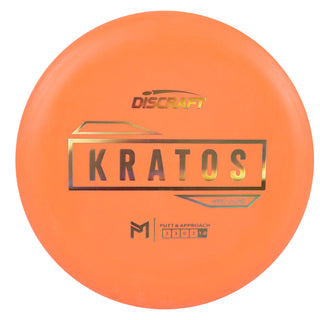 Discraft Disc Golf Paul McBeth Putter Line Hard Kratos Putter 3/3/0/3 Orange/Gold Holo 172 grams