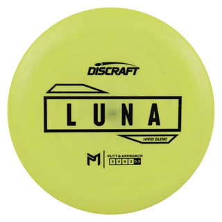 Discraft Disc Golf Paul McBeth Putter Line Hard Luna Putter 3/4/0/3 Yellow/Black 163 grams
