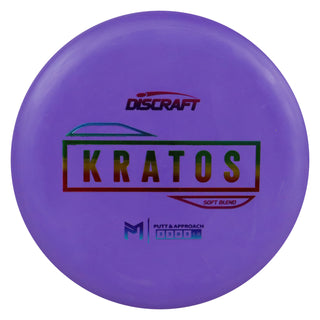 Discraft Disc Golf Paul McBeth Putter Line Soft Kratos Putter 3/3/0/3 Purple/Rainbow 170-172g