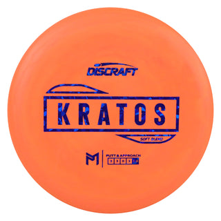 Discraft Disc Golf Paul McBeth Putter Line Soft Kratos Putter 3/3/0/3 Orange/Navy Shatter 167-169g