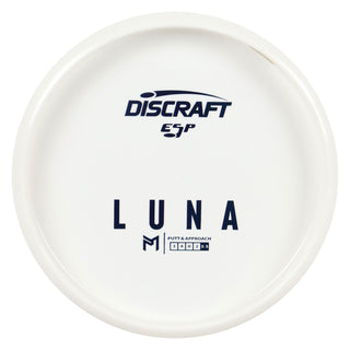 Discraft Disc Golf Paul McBeth ESP Luna Solid White Putter 3/4/0/3 White/Turquoise Holo 164-166g