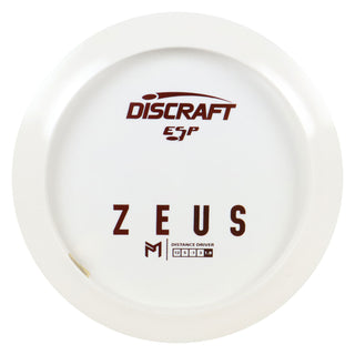 Discraft Disc Golf Paul McBeth ESP Zeus Solid White Distance Driver 12/5/-1/3 White/Gold 170-172g