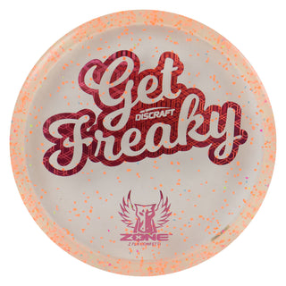 Discraft Disc Golf Brodie Smith Z FLX Confetti Zone Get Freaky Putter 4/3/0/3 Orange/Magenta Hexagons 173-174g