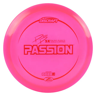Discraft Disc Golf Paige Pierce Z Lite Passion Fairway Driver 8/5/-1/1 Pink/Red 160 grams