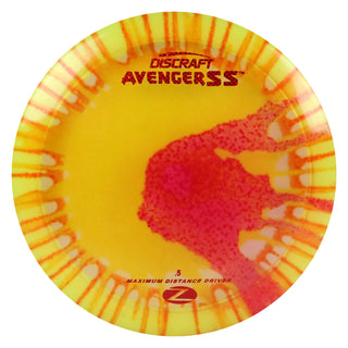 Discraft Disc Golf Z Line Fly Dye Avenger SS Distance Driver 10/5/-3/1 Red Splat/Red Matrix 173-174g