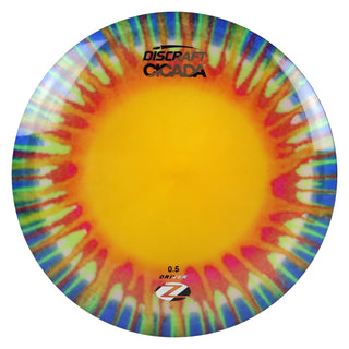 Discraft Disc Golf Z Line Fly Dye Cicada Fairway Driver 7/6/-1/1 Orange Splat/Black Silver 167-169g