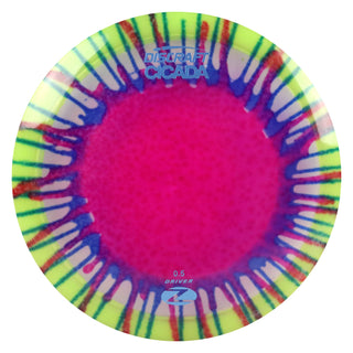 Discraft Disc Golf Z Line Fly Dye Cicada Fairway Driver 7/6/-1/1 Magenta Splat/Slate 170-172g