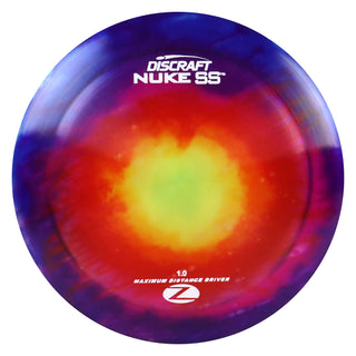 Discraft Disc Golf Z Line Fly Dye Nuke SS Distance Driver 13/5/-3/3 Blue Gradient/White 167-169g
