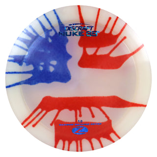 Discraft Disc Golf Z Line Fly Dye Nuke SS Distance Driver 13/5/-3/3 USA/Blue Scales 167-169g
