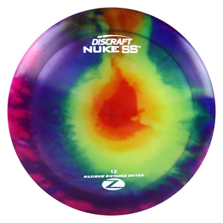 Discraft Disc Golf Z Line Fly Dye Nuke SS Distance Driver 13/5/-3/3 Rainbow/White 167-169g