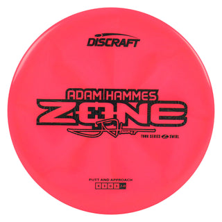 Discraft Disc Golf Adam Hammes 2025 Tour Series Z Swirl Zone Putter 4/3/0/3 Neon Red/Black Holo Prisms 173-174g