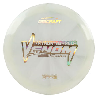 Discraft Disc Golf Anthony Barela 2025 Tour Series Z Swirl Venom Driver 13/5/0/3 White/Gold Holo 173-174g