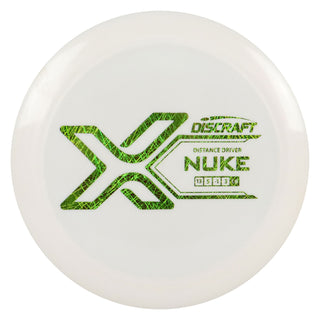 Discraft Disc Golf X Line Nuke Distance Driver 13/5/-1/3 White/Green Scratch 167-169g