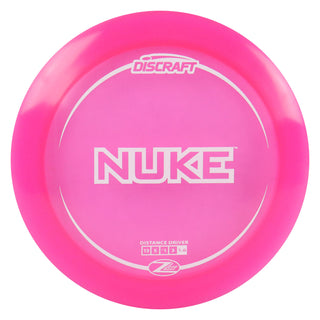 Discraft Disc Golf Z Lite Nuke Distance Driver 13/5/-1/3 Pink/White 166 grams