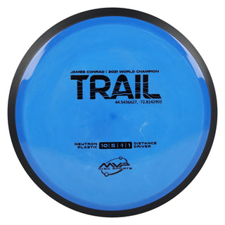MVP Disc Golf James Conrad Neutron Trail Distance Driver 10/5/-1/1 Storm Blue White 169 grams