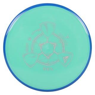 Axiom Disc Golf Neutron Hex Midrange 5/5/-1/1 Teal/Blue 177 grams