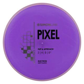Axiom Disc Golf Simon Line Electron Soft Lizotte Pixel Putter 2/4/0/0.5 Purple/Grey 174 grams