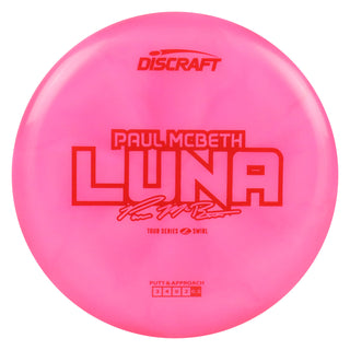 Discraft Disc Golf Paul McBeth 2025 Tour Series Z Swirl Luna Putter 3/4/0/2 Pink/Red 173-174g