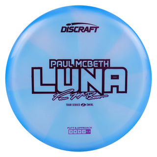 Discraft Disc Golf Paul McBeth 2025 Tour Series Z Swirl Luna Putter 3/4/0/2 Blue/Purple 173-174g