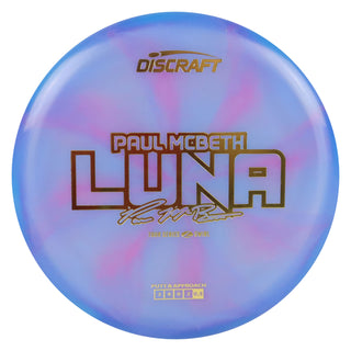 Discraft Disc Golf Paul McBeth 2025 Tour Series Z Swirl Luna Putter 3/4/0/2 Blue Pink/Gold 173-174g