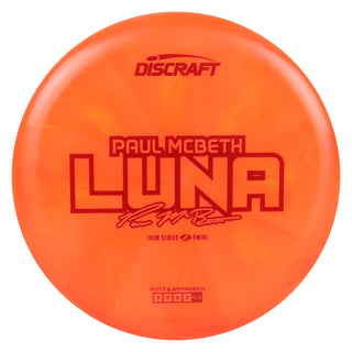 Discraft Disc Golf Paul McBeth 2025 Tour Series Z Swirl Luna Putter 3/4/0/2 Orange/Red 170-172g