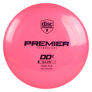 Discmania Disc Golf Premier Q-Line DD1 Distance Driver 11/6/-1/2 Pink/Purple 169 grams