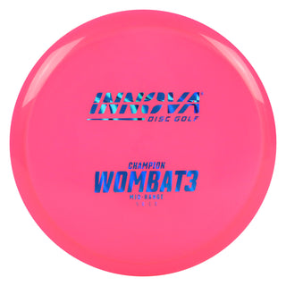 Innova Disc Golf Champion Wombat3 Midrange Disc 5/6/-1/0 Hot Pink/Blue Prims Wave 174 grams
