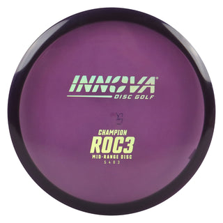 Innova Disc Golf Champion Roc3 Midrange Disc 5/4/0/3 Plum/Gold Holo 172 grams