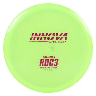Innova Disc Golf Champion Roc3 Midrange Disc 5/4/0/3 DayGlo/Magenta Shatter 167 grams