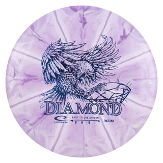 Latitude 64 Disc Golf Retro Burst Diamond Fairway Driver 8/6/-3/1 Purple/Blue 155 grams