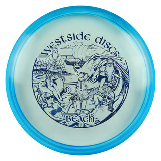 Westside Disc Golf VIP-X Orbit Warship - Westside at the Beach Blue/Navy 176 grams