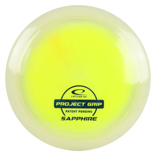 Latitude 64 Disc Golf Project Grip Sapphire Distance Driver 10/6/-2/1.5 Yellow/Navy 164 grams
