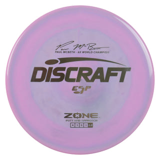 Discraft Disc Golf Paul McBeth Signature ESP Zone Putter 4/3/0/3 Pink Purple/Silver 169g