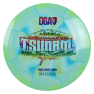 DGA Disc Golf 2026 Jake Monn Tour Series Tsunami Wave 2 Green Blue/Rainbow Stars 167-169g
