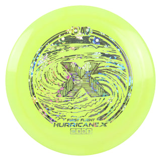 DGA Disc Golf First Flight LE Swirl Hurricane X Distance Driver Yellow/Holo Flowers 170-172g